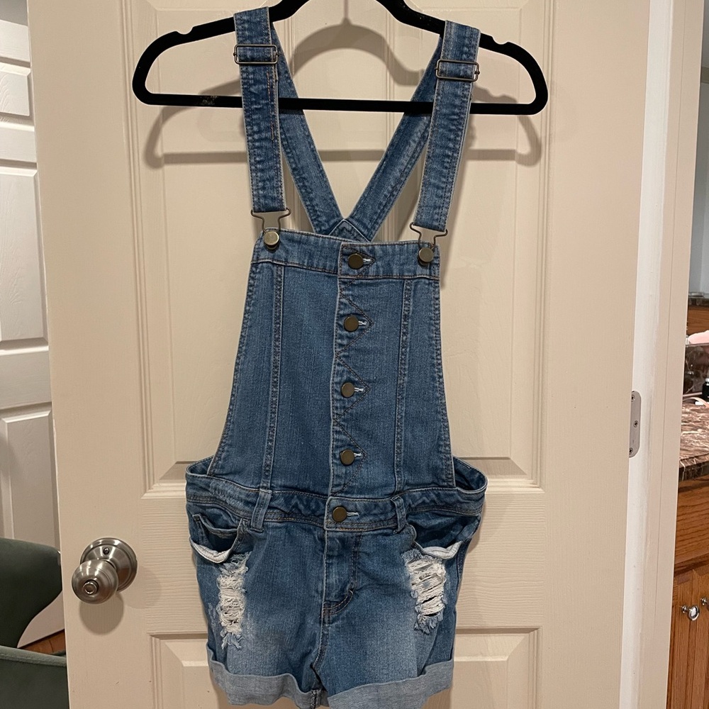 Fire Los Angeles Light Blue Denim Overalls